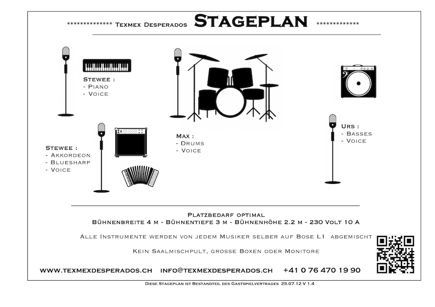 Stageplan
Countryband